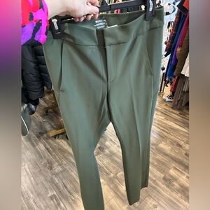Athleta stellar flare trousers olive green size 10